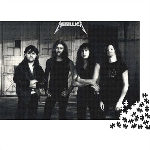 Puzzles für Erwachsene, 500 Teile, Metallica-Bänder, Puzzle für Erwachsene, Holzpuzzles, lustige Puzzlespiele (52x38cm) von LINGOLSN