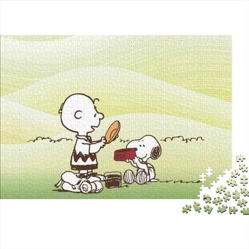 Puzzles für Erwachsene, 500-teiliges Snoopy-Puzzle für Erwachsene, Holzpuzzles für Erwachsene, Lernspiel, Herausforderungsspielzeug (52x38cm) von LINGOLSN