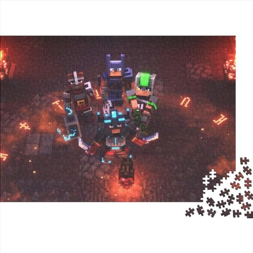 Puzzles für Erwachsene, Minecraft-Spiel, 300-teiliges Puzzlespiel für Erwachsene, Familien-Holzpuzzles, tolles Geschenk für Erwachsene (40x28cm) von LINGOLSN