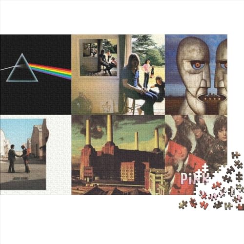 Puzzles für Erwachsene, Pink Floyd, 300-teiliges Puzzle, Holzpuzzle für Erwachsene und Kinder ab 12 Jahren, lustige Puzzlespiele (40x28cm) von LINGOLSN
