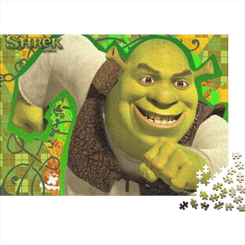 Puzzles für Erwachsene Shrek, 300-teiliges Puzzlespiel für Erwachsene, Familien-Holzpuzzles, tolles Geschenk für Erwachsene (40x28cm) von LINGOLSN