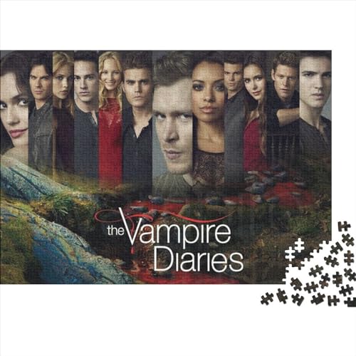 Puzzles für Erwachsene The Vampire Diaries 300-teiliges Puzzle, Holzpuzzle für Erwachsene und Kinder ab 12 Jahren, lustige Puzzlespiele (40x28cm) von LINGOLSN