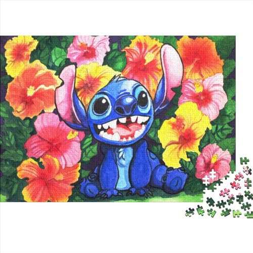 für Erwachsene 1000 Teile Puzzle Lilo & Stitch Puzzles für Erwachsene Holzpuzzles Puzzle für Sommerliebhaber (75x50cm) von LINGOLSN