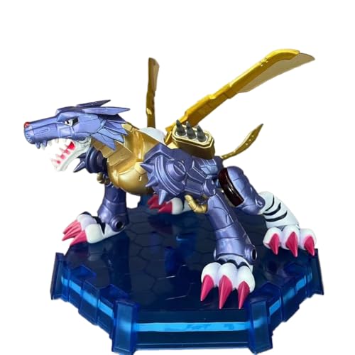 LINGTAOM Anime Figur Metall Garurumon Stehhaltung 17 cm PVC Desktop Ornament Charakter Modell Sammlerstück Statue von LINGTAOM