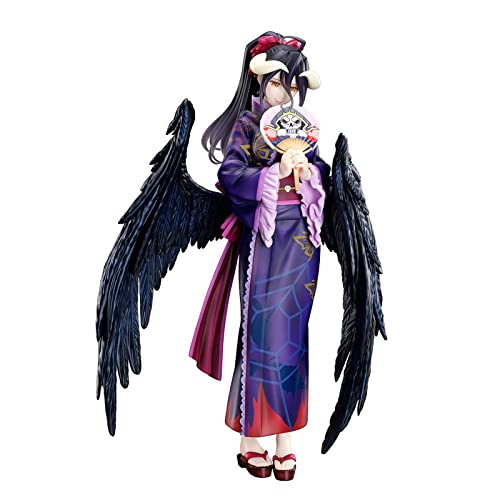 LINGTAOM Anime Peripherie-Figur Modell Albedo Bademantel Fan stehend 23 cm PVC Tischdeko Geburtstagsgeschenk von LINGTAOM