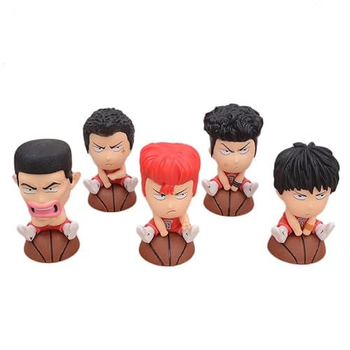 LINGTAOM Anime-Peripherie-Figuren-Modelle, Sakuragi Hanamichi und andere 5-teiliges Set, 9 cm, PVC, Desktop-Dekoration, Sammlerstücke von LINGTAOM