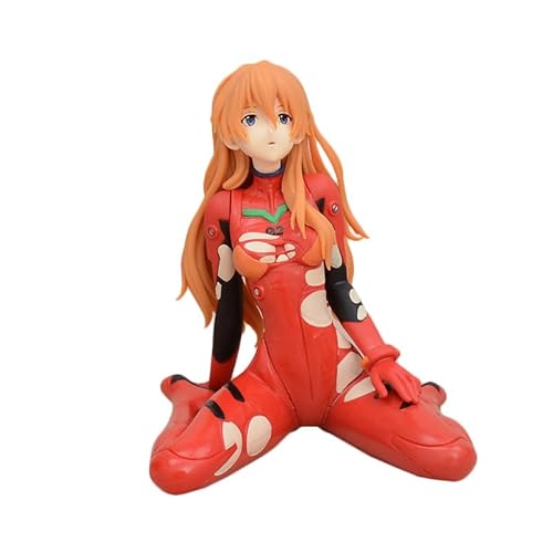 LINGTAOM Anime-Peripheriefiguren-Modell, Asuka Langley Soryu, Kampf, beschädigter Anzug, kniende Position, 12 cm, PVC, Tischdekoration, Geburtstagsgeschenk von LINGTAOM