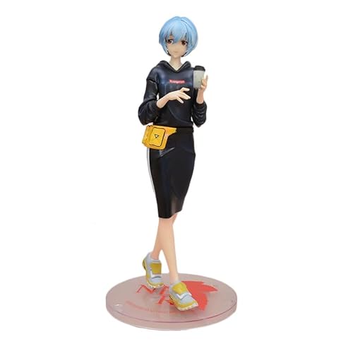 LINGTAOM Anime-Peripheriefiguren-Modell, Ayanami Rei mit Milchtee, stehend, 24 cm, PVC-Tischdekoration, als Geburtstagsgeschenk von LINGTAOM