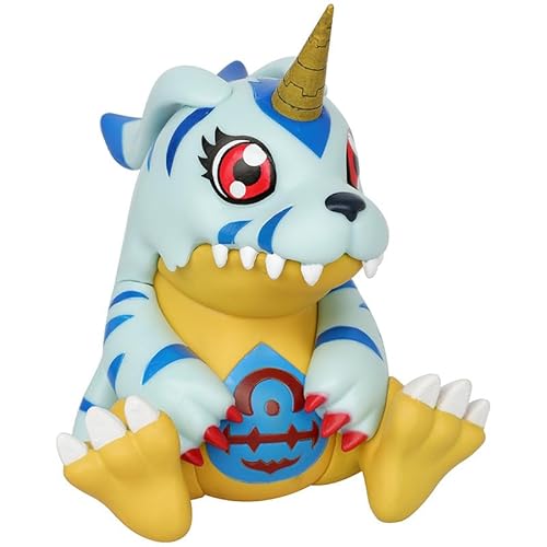 LINGTAOM Anime-Peripheriefiguren-Modell, Gabumon, sitzende Szene, 10 cm, PVC, Tischdekoration, Sammlerstücke von LINGTAOM