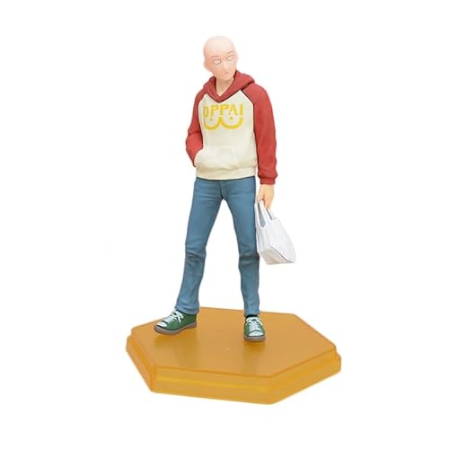 LINGTAOM Anime-Peripheriefiguren-Modell, SAITAMA, Freizeitkleidung, Einkaufsszene, 18 cm, PVC, Tischdekoration, Sammlerstück von LINGTAOM