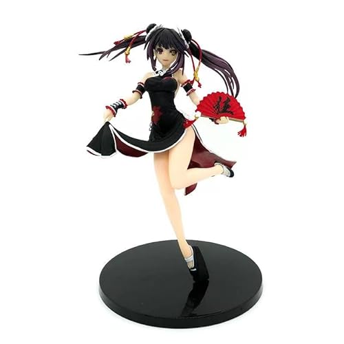 LINGTAOM Anime-Spielfigur, Modell Tokisaki Kurumi Qipao, springende Szene, 23,5 cm, PVC, Desktop-Dekoration, Geburtstagsgeschenk von LINGTAOM
