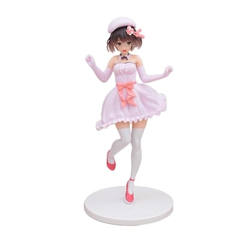 LINGTAOM Anime Umlaufender Charakter Modell Kato Megumi Sakura Kleid Stehszene 22 cm Desktop-Dekorationssammlung von LINGTAOM