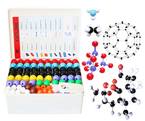 LINKTOR 444 Stücke Organische Chemie Molekülmodell Set Wissenschaftliche Anorganische Strukturen Atom Molekulare Elektronenbahn Link Model Lehre Studenten Chemieunterricht Kit für Kinder Bildung von LINKTOR