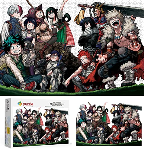 Anime My Hero Academia Puzzle, Puzzle 1000 Teile für Erwachsene, Klassische Puzzle Puzzle Schwierig für Kid Surprise Birthday für Family Home Decor Art Puzzle 70X50cm von LINLINLI