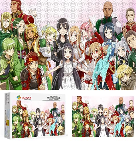 Anime Sword Art Online Puzzle, Puzzle 1000 Teile für Erwachsene, Klassische Puzzle Puzzle Schwierig für Kid Surprise Birthday für Family Home Decor Art Puzzle 70X50cm von LINLINLI