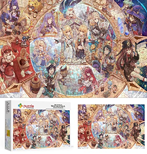Genshin Impact Puzzle, Puzzles 1000 Teile für Erwachsene, Klassische Puzzle Kinder Puzzle Herausfordernde Und Schwierige Rätsel für Erwachsene Und Jugendliche 70X50cm Genshin Impact Puzzle, Puzzles 1000 Teile für Erwachsene, Klassische Puzzle Kinder Puzzle Herausfordernde Und Schwierige Rätsel für Erwachsene Und Jugendliche 70X50cm von LINLINLI