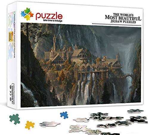 Lord of The Rings Puzzle, Puzzle 1000 Teile für Erwachsene, Klassische Puzzle Puzzle Schwierig für Kid Surprise Birthday für Family Home Decor Art Puzzle 70X50cm von LINLINLI