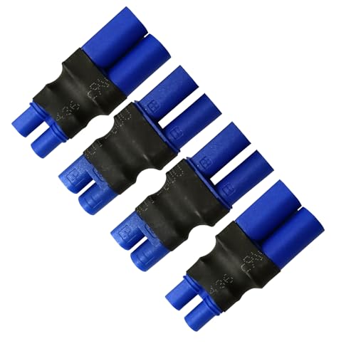 LINSYRC 2 Stücke EC3 Männlich Stecker auf EC5 Buchse Adapter und 2 Stücke EC3 Buchse auf EC5 Männlich Stecker Adapter für RC Modelle von LINSYRC