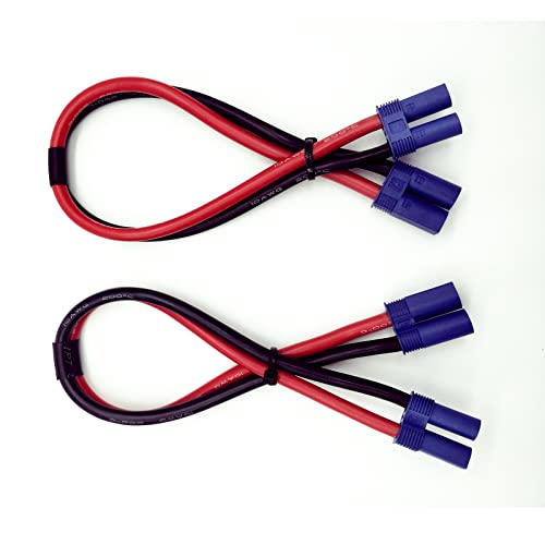 LINSYRC 2 Stücke EC5 Männlich Stecker auf EC5 Buchse Adapter RC Verlängerungs Kabel 30CM 10AWG für RC Flugzeug Batterieladegerät von LINSYRC