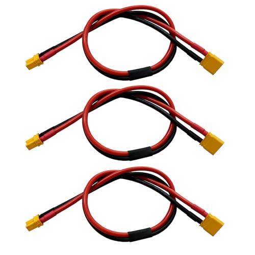 LINSYRC 3 Stücke XT30 Verlängerungskabel XT-30 Männlich Stecker auf Buchse Adapter Kabel mit 30CM 16AWG Silikondraht für RC Lipo Akku von LINSYRC