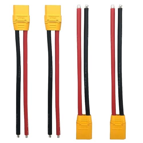 LINSYRC 2 Paar Amass XT-90 XT90H Stecker Männlich und Buchse Stecker Adapter Kabel mit 15CM 12AWG Silikondraht für RC Lipo Batterie von LINSYRC