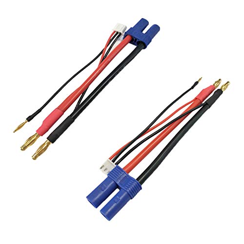 LinsyRC 2 Stücke EC5 Buchse Steckverbinder auf 4mm 4,0mm Bananenstecker Rundstecker mit 2S Lipo JST-XH Balance-Stecker Kabel LinsyRC 2 Stücke EC5 Buchse Steckverbinder auf 4mm 4,0mm Bananenstecker Rundstecker mit 2S Lipo JST-XH Balance-Stecker Kabel von LINSYRC
