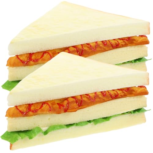 LIOOBO 2 Stück Künstliches Sandwich Teiliges Realistische Simulation Fotorequisiten für Küche und Fotografie Weiches Dekoratives Lebensmittelmodell Lehrmittel LIOOBO 2 Stück Künstliches Sandwich Teiliges Realistische Simulation Fotorequisiten für Küche und Fotografie Weiches Dekoratives Lebensmittelmodell Lehrmittel von LIOOBO