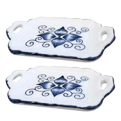 LIOOBO 2 Stück Miniatur Puppenhaus Teetassen Tablett Porzellan Mini Geschirr Dekoration Vintage Stil für Puppenhaus Zubehör und Fotorequisiten LIOOBO 2 Stück Miniatur Puppenhaus Teetassen Tablett Porzellan Mini Geschirr Dekoration Vintage Stil für Puppenhaus Zubehör und Fotorequisiten von LIOOBO