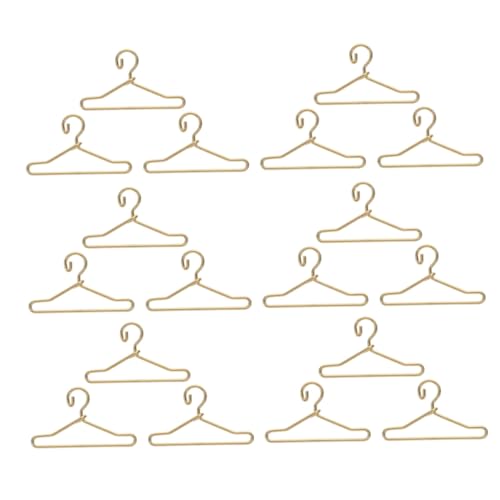 LIOOBO 40 Stück Mini Puppenkleiderbügel Goldfarbig Robuste Miniatur Kleiderbügel für Puppenhaus Tragbare Doll House Mini Hangers zur Organisation von Puppenkleidung LIOOBO 40 Stück Mini Puppenkleiderbügel Goldfarbig Robuste Miniatur Kleiderbügel für Puppenhaus Tragbare Doll House Mini Hangers zur Organisation von Puppenkleidung von LIOOBO