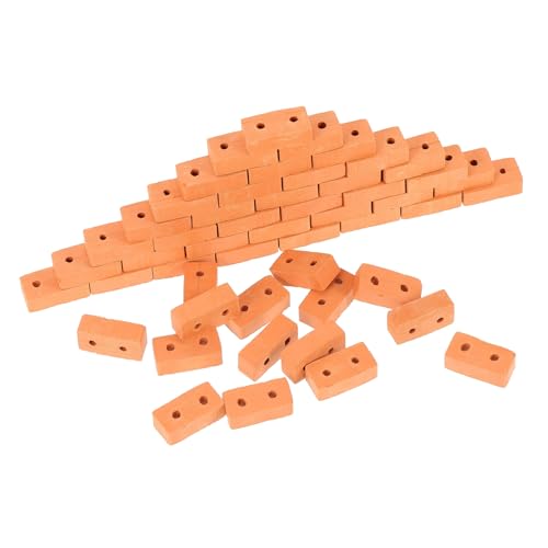 LIOOBO 50 Stück Miniatur Ziegelsteine Rot mit Löchern Simulation Mini Brick DIY Bausteine für Sandtisch Modellbau Puppenhaus Garten Dekoration Langlebiges Baumaterial für Kreative LIOOBO 50 Stück Miniatur Ziegelsteine Rot mit Löchern Simulation Mini Brick DIY Bausteine für Sandtisch Modellbau Puppenhaus Garten Dekoration Langlebiges Baumaterial für Kreative von LIOOBO