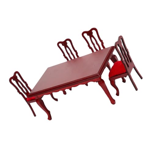 LIOOBO Holz Miniatur Puppenhaus Möbel Tisch Stühle Stabile Handgefertigte Puppenmöbel Realistische Küchenmöbel für Kinderzimmer Kompakt Kindersicher Kreative Spielzeugdekoration LIOOBO Holz Miniatur Puppenhaus Möbel Tisch Stühle Stabile Handgefertigte Puppenmöbel Realistische Küchenmöbel für Kinderzimmer Kompakt Kindersicher Kreative Spielzeugdekoration von LIOOBO