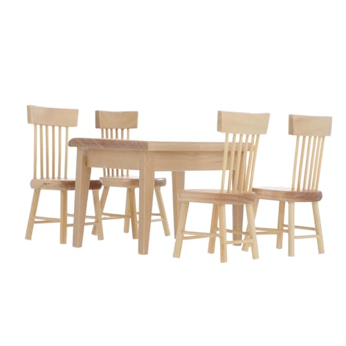 LIOOBO Miniatur Puppenhaus Möbel Set Teilig Mini Eichenholz Tisch Stuhl Modell Kreative Miniatur Möbel Langlebig und Handlich für Puppenhaus Dekoration LIOOBO Miniatur Puppenhaus Möbel Set Teilig Mini Eichenholz Tisch Stuhl Modell Kreative Miniatur Möbel Langlebig und Handlich für Puppenhaus Dekoration von LIOOBO