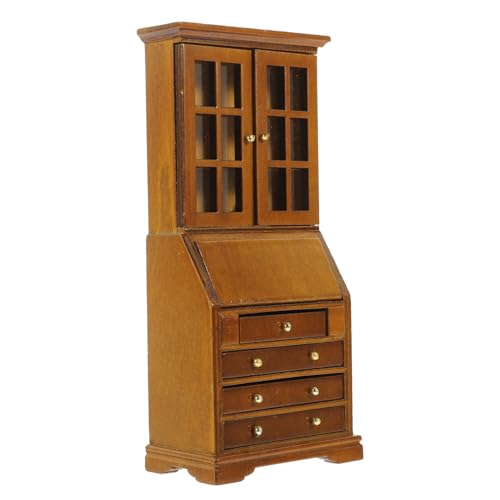 LIOOBO Puppenhaus Möbel Miniatur Bücherregal Aufbewahrungskabinett Walnussfarben Kompakt Leicht für Wohn und Arbeitszimmer Dekoration LIOOBO Puppenhaus Möbel Miniatur Bücherregal Aufbewahrungskabinett Walnussfarben Kompakt Leicht für Wohn und Arbeitszimmer Dekoration von LIOOBO