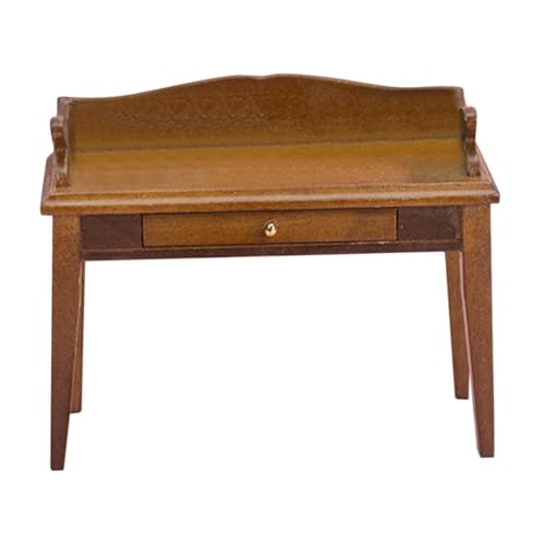 LIOOBO Puppenhaus Möbel Retro Brauner Mini Schreibtisch Langlebig und Realistisch Geeignet für Puppenhaus Dekoration und Miniaturlandschaften LIOOBO Puppenhaus Möbel Retro Brauner Mini Schreibtisch Langlebig und Realistisch Geeignet für Puppenhaus Dekoration und Miniaturlandschaften von LIOOBO