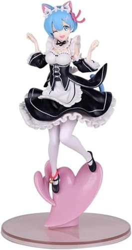 LIRUOXI for Cat Ears Maid Action Figure Handmade PVC Anime Cartoon Character Model Statue Figure, Desktop Ornaments Decorations Gifts for Fans von LIRUOXI