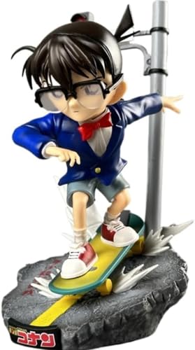 LIRUOXI for Cute Skateboard Edogawa Konan Figure Handmade PVC Anime Cartoon Character Model Statue Figure, Desktop Ornaments Decorations Gifts for Fans von LIRUOXI