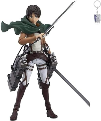 LIRUOXI for Eren Yeager Attack on Titan Action Figure Handmade PVC Anime Cartoon Character Model Statue Figure, Desktop Ornaments Decorations Gifts for Fans von LIRUOXI