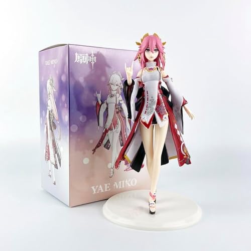 LIRUOXI for Genshin Impact yae Miko Figure Handmade PVC Anime Cartoon Character Model Statue Figure, Desktop Ornaments Decorations Gifts for Fans von LIRUOXI