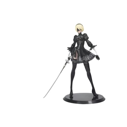 LIRUOXI für 2B NieR Figur Handmade PVC Anime Cartoon Charakter Modell Statue Figur, Desktop Ornamente Dekorationen Geschenke für Fans von LIRUOXI