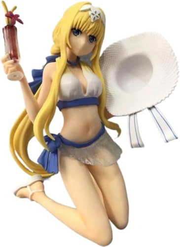 LIRUOXI für Alice Figur Sommer Badeanzug Kniend Figur Handmade PVC Anime Cartoon Charakter Modell Statue Figur, Desktop Ornamente Dekorationen Geschenke für Fans von LIRUOXI