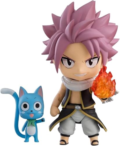 LIRUOXI für Anime Natsu Dragneel Happy Figure Handmade PVC Anime Cartoon Character Model Statue Figure, Desktop Ornaments Decorations Gifts for Fans (Natsu Dragneel 2) von LIRUOXI