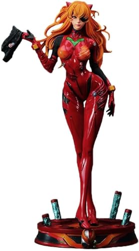 LIRUOXI für Asuka Langley Figur - Battle Damage Unkempt Edition Kostüm Figur Handmade PVC Anime Cartoon Charakter Modell Statue Figur (Asuka Mech Ausgabe) von LIRUOXI