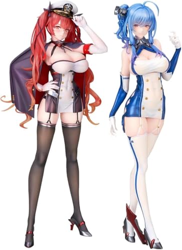 LIRUOXI für Azur Lane USS St. Louis Spiel Cartoon Figur Handmade PVC Anime Cartoon Charakter Modell Statue Figur, Desktop Ornamente Dekorationen Geschenke für Fans (Honolulu + USS St. Louis) von LIRUOXI