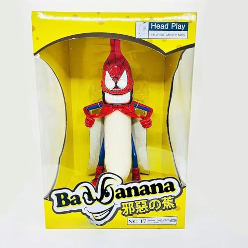 LIRUOXI für Evil Banana Man Figur Handmade PVC Anime Cartoon Charakter Modell Statue Figur, Desktop Ornamente Dekorationen Geschenke für Fans (Spider-Man) von LIRUOXI