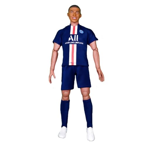 LIRUOXI für Football Star Soldat Figur Handmade PVC Anime Cartoon Charakter Modell Statue Figur, Desktop Ornamente Dekorationen Geschenke für Fans (Kylian Mbappe Fußballspieler) von LIRUOXI