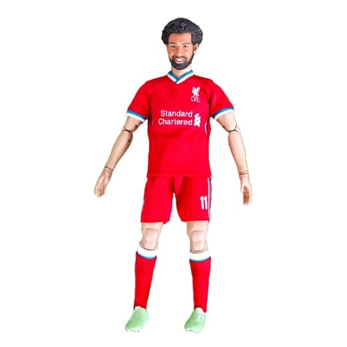 LIRUOXI für Football Star Soldat Figur Handmade PVC Anime Cartoon Charakter Modell Statue Figur, Desktop Ornamente Dekorationen Geschenke für Fans (Salah) von LIRUOXI