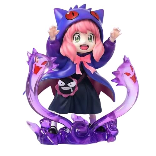 LIRUOXI für Gengar Ania Figur Handmade PVC Anime Cartoon Charakter Modell Statue Figur, Desktop Ornamente Dekorationen Geschenke für Fans (Halloween) von LIRUOXI