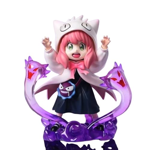 LIRUOXI für Gengar Ania Figur Handmade PVC Anime Cartoon Charakter Modell Statue Figur, Desktop Ornamente Dekorationen Geschenke für Fans (White) von LIRUOXI