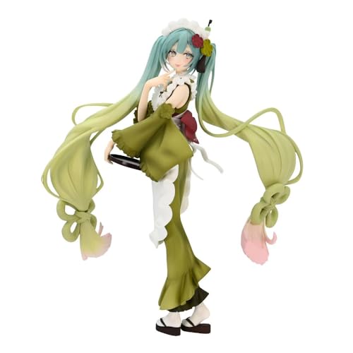 LIRUOXI für Hatsune Miku Figur Handmade PVC Anime Cartoon Charakter Modell Statue Figur, Desktop Ornamente Dekorationen Geschenke für Fans (Grüner Tee) von LIRUOXI