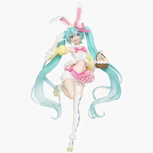 LIRUOXI für Hatsune Miku Figur Handmade PVC Anime Cartoon Charakter Modell Statue Figur, Desktop Ornamente Dekorationen Geschenke für Fans (Kaninchenohr) von LIRUOXI